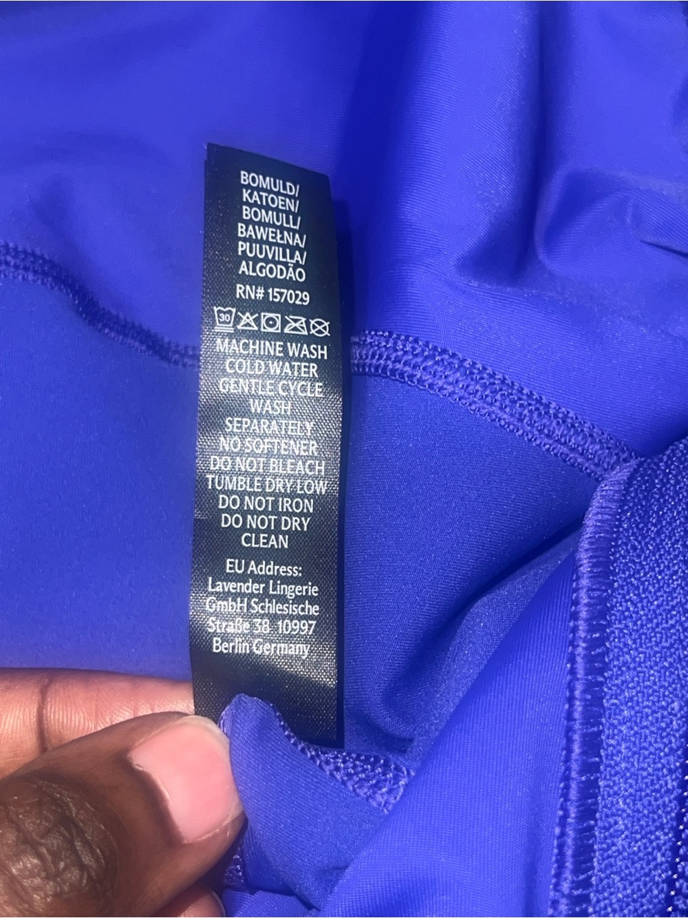 Savage X Fenty Electric Royal Blue Zip-Front Active Romper - Picture 8 of 9